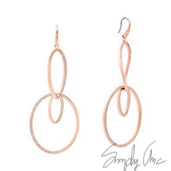 Michael Kors Jewelry - New MK powerful romance rose gold tone earrings